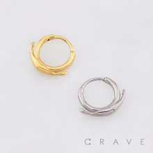 ABSTRACT DOLPHIN WAVE MARINE 316L SURGICAL STEEL EARRING